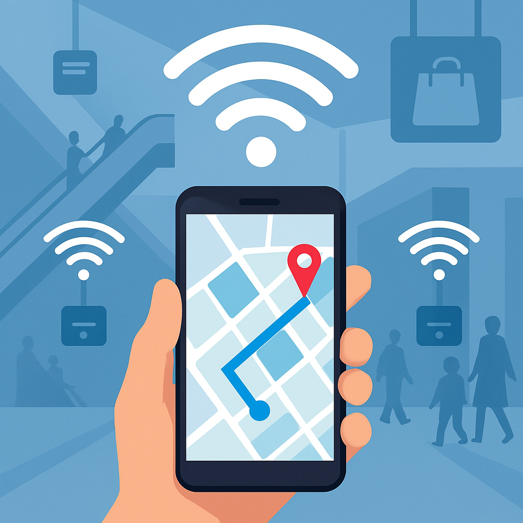 WiFi定位技術示意圖